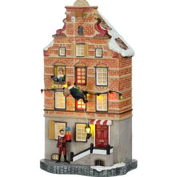 Clearance Luville Kerstdorp Facade Piet 16x11x30cm