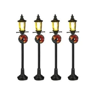 Fashion Luville Kerstdorp Lantaarn 4st 10cm