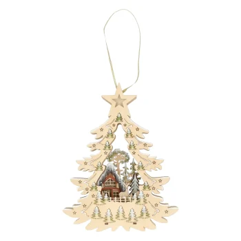 New O'malley Kerstdorp Lasercut Kerstboom 23 X 30 Cm