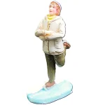 Fashion Kerstdorp Schaatster Beige