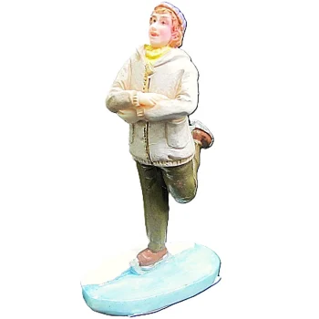 Fashion Kerstdorp Schaatster Beige