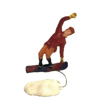 Online Kerstdorp Snowboarder Rood