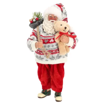 Clearance Kerstman 28 Cm Met Beer