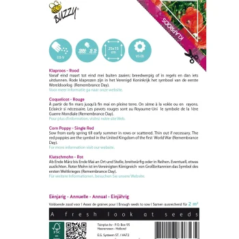 Sale Buzzy Klaproos Rhoeas Rood