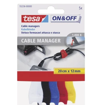 New Tesa Klittenband Kabel Tape 12mmx20cm