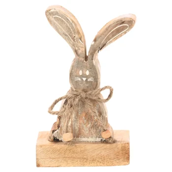 Discount O'malley Konijn Bloemen Hout 17cm