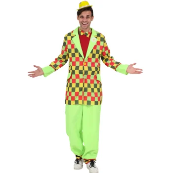 Clearance Van Cranenbroek Kostuum Clown Neon Groen S