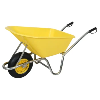 Sale Bel Garden Kruiwagen Met Gele Kunststof Bak 100L
