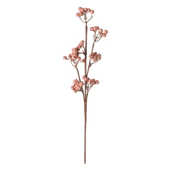 Clearance Natural Collections Kunsttak Met Bessen 50 X 30 X 5 Cm Zalm