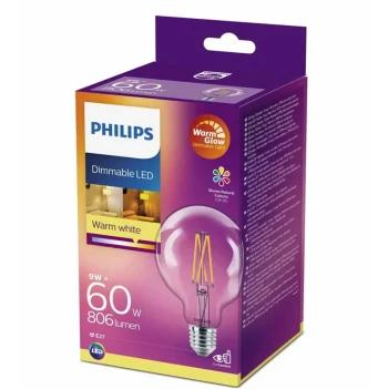 Outlet Philips Lamp LED Globe Dimbaar 60W E27