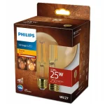 Hot Philips Lamp LED Globe Gold Vintage 25W E27