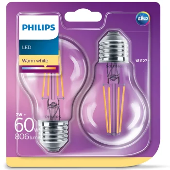 Discount Philips Lamp LED Peer Helder 60W E27 2st.