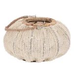 Best Natural Collections Lantaarn Katoen Met Glas Wit 28 X 24 X 16 Cm