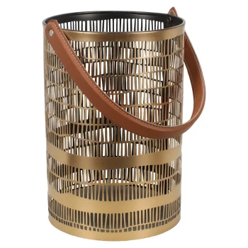 Clearance Lantaarn Lanvellec Goud Zwart 15 X 20 Cm