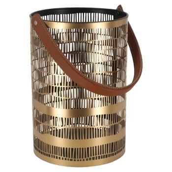 Clearance Lantaarn Lanvellec Goud Zwart 15 X 20 Cm