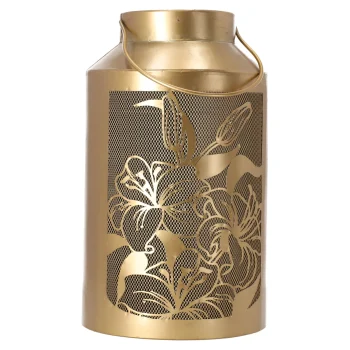 New O'malley Lantaarn Metaal 19 X 32 Cm Goud