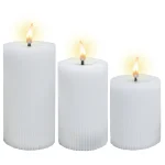 Sale O'malley LED Kaars Rib Melt 3st Wit