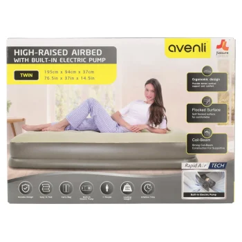 Clearance Jilong Luchtbed 1 Persoon Met Pomp 230V 195x94x37