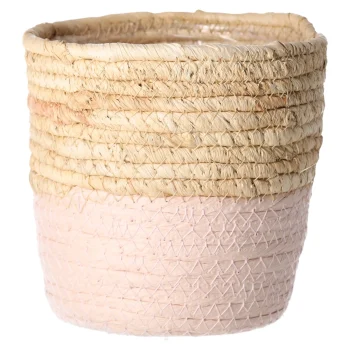 Outlet Mand Rachel Rond Roze 14 X 14 Cm