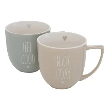 Clearance Boltze Home Mok Amber 400ml 2 Assorti