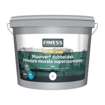 New Finess Muurverf Dubbeldek Wit 10L