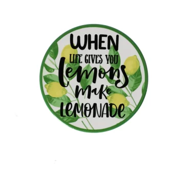 Best Natural Collections Onderzetter Rond Met Citrusmotief 10 Cm 6 Assorti