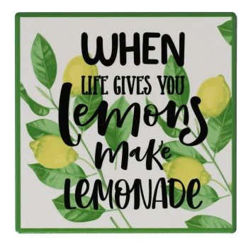 Discount Natural Collections Onderzetter Vierkant Met Citrusmotief 15 Cm 6 Assorti