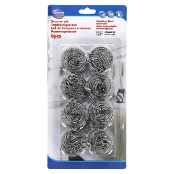 Fashion Lifetime Pannensponsset 8st RVS