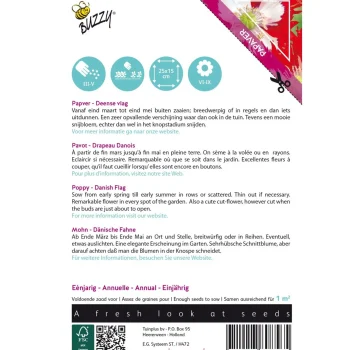 Clearance Buzzy Papaver Deense Vlag