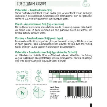 New Horti Tops Peterselie Amsterdamse Snij Zaad