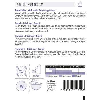 Clearance Horti Tops Peterselie Gekruld Donkergroen Zaad