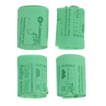 Hot Flamingo Poepzak Composteerbaar Cardun 4x25st