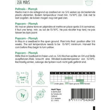 Hot Horti Tops Pofmais Plomyk Popcorn Zaad