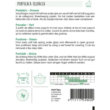 Best Horti Tops Postelein Groene, Zaad