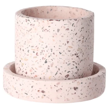 Hot Natural Collections Pot Cement Roze 10 X 9 Cm