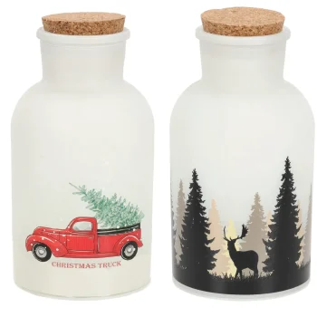 Best Pot Glas Met Print LED 10 X 20 Cm