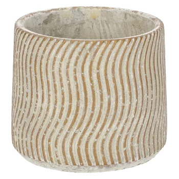 Outlet Pot Ribbel 17 Cm Cement