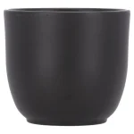 Online Mica Decorations Pot Tusca Rond Zwart Mat 9 X 10 Cm