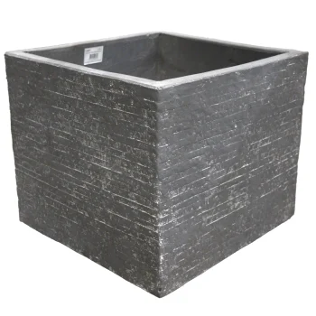 Hot Mega Collections Pot Utah Cubi Washed Grey 23 Cm
