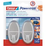 Outlet Tesa Powerstrips Haak L Ovaal Chroom