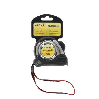 Outlet Lotus Rolbandmaat Auto-lock 5 M - 19 Mm RVS