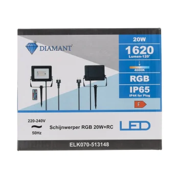 Online Diamant Schijnwerper RGB 20W