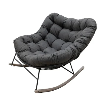 Best Bois Le Duc Schommelstoel Breskens Antraciet Met Kussen