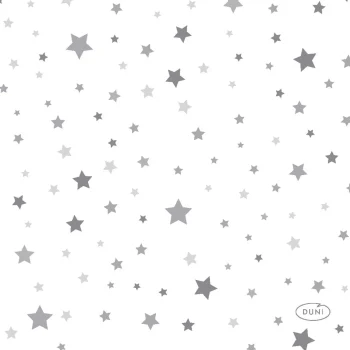 Clearance Duni Servet 24 X 24 Cm Silver Stardust