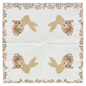 Fashion Duni Servet 24x24cm Blooming Bunnies 20st
