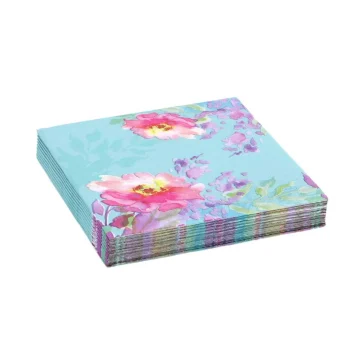 New Duni Servet 33 X 33 Cm Flowy Floral 20st