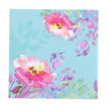 New Duni Servet 33 X 33 Cm Flowy Floral 20st