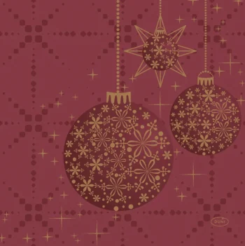 New Duni Servet 33 X 33 Cm Gilded Bauble