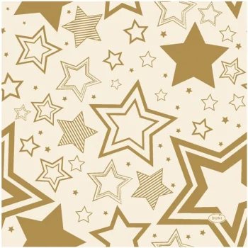 Outlet Duni Servet 33 X 33 Cm Holiday Star Cream