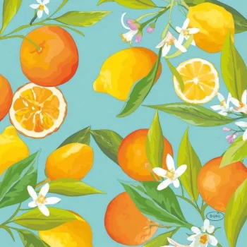 Outlet Duni Servet 33 X 33 Cm Lemon Tree 20st